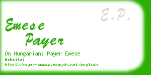 emese payer business card